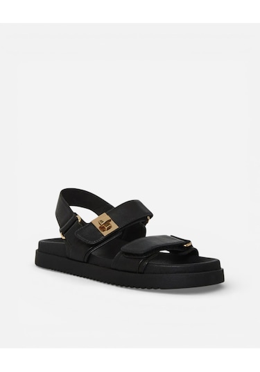 Steve Madden Mona Black Leat Kadın Siyah Sandalet Mona