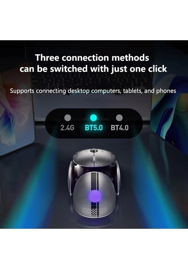 Prestigegoods Inphic X2 Kablosuz Bluetooth Fare - 3 Modlu, Sessiz, Şarj Edilebilir, Ofis/oyun Diğer