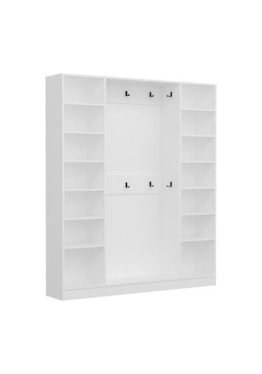 Minar Kale 210 Cm 4 Kapaklı 2b Raf Portmanto Byz Mbr Çizgili Ant