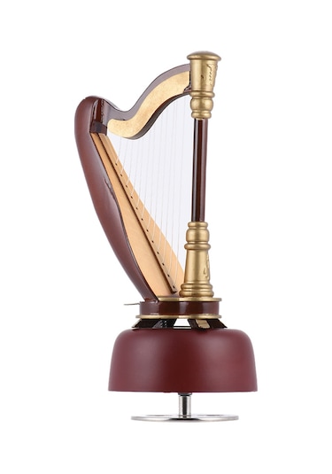 Monyee "el Yapımı Kurmalı Arp Müzik Kutusu - Masanız İçin Şık Ve Romantik Hediye"