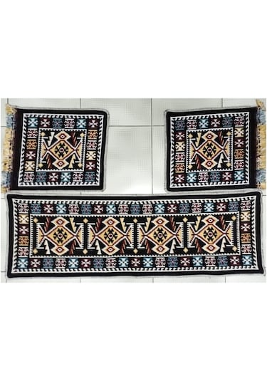Elmass Oto Koltuk Kilim Seti - Ön Ve Arka Koltuk Üstü 3 Parça