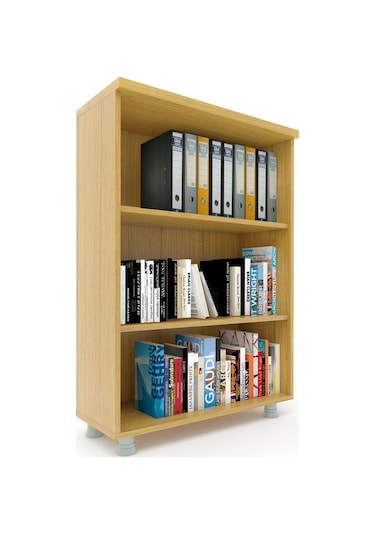 Modüler Dünyası Kitaplık Dosya Dolabı Teak - 80X35X117 Teak