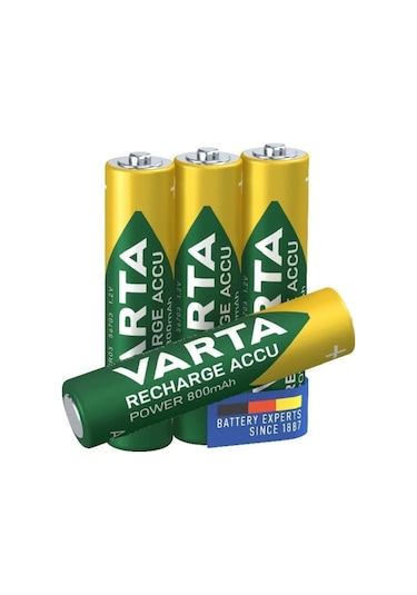 Varta 56703 800 mAh AAA Ni-MH Şarj Edilebilir İnce Kalem Pil 4'lü