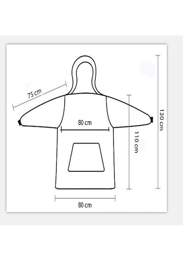 Mulberry Wellsoft Kapüşonlu Giyilebilir Tv Battaniyesi Unise x