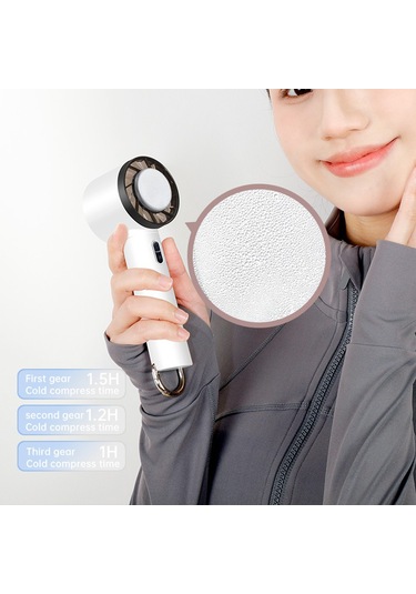 Wx-625 Taşınabilir Mini Yaz Fanı Soğuk Kompres Fonksiyonlu El Tipi Soğutma Fanı - Açık Mor Açık Mor