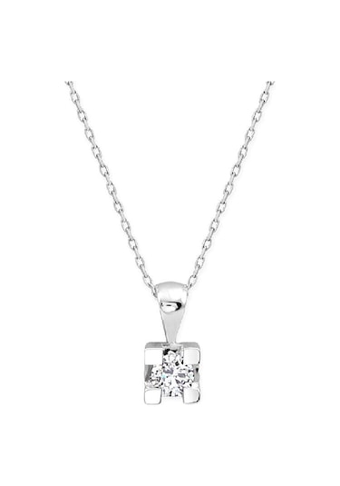 0.05ct Karat E-f Vs Pırlanta Tektaş Kolye