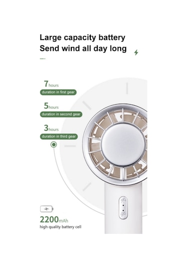 Wx-633 Yaz El Fanı 3 Hız Yarı İletken Soğuk Kompres Masa Fanı Lacivert