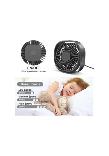 Mini Kişisel Masaüstü Taşınabilir Masa Vantilatörü Mikrofon Çok Renkli, L