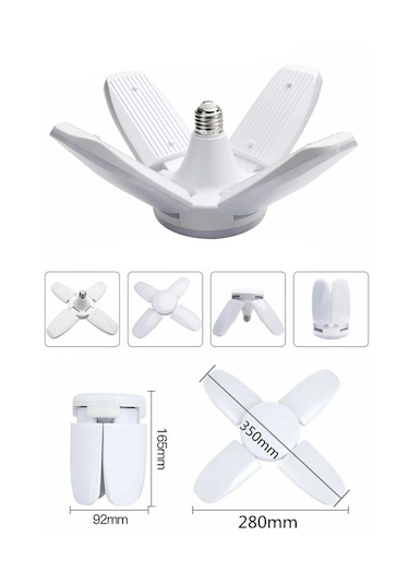 Pervane Led Ampül 65w 6000 Lümen Süper Güçlü E27 Lamba 4 1