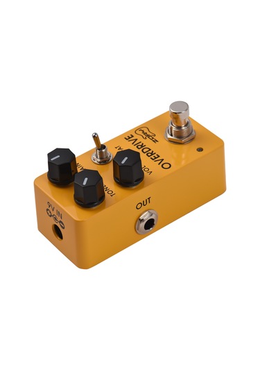 Geeksen Gitar Overdrive Efekt Pedalı Tone//vol/fat Çok Yönlü Ton Kontrolü Dc 9v 6.35mm Giriş/çıkış Arayüzü Sarı