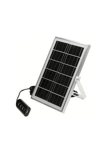 Honeybeeshop 1pc Taşınabilir Güneş Şarj Cihazı 4 Usb Port 5m Kablo Güneş Paneli Kamp Yürüyüş Ev Kullanımı Altın