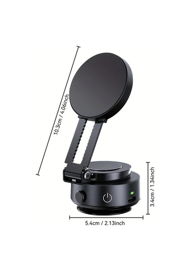 Honeybeeshop Yükseltilmiş Sürüm Yeni Manyetik Araba Telefon Tutucu Siyah 1 Bilgisayar Taşınabilir Elektrikli Emme Kupası Duvar Montaj Açı Ayarlanabilir 360 Döndürme