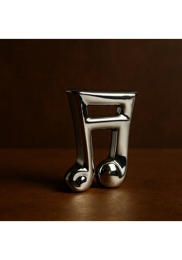 Gümüş Nota 2 Dekoratif Seramik Obje 17x7