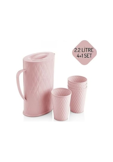 4+1 Sürahi Ve Bardak Su Seti 2.2 Lt