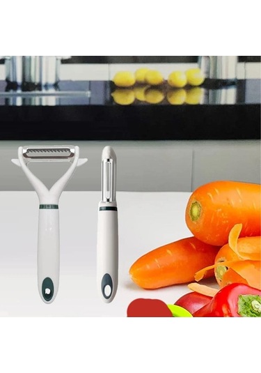 Trendooze Trend Soyucu, Soyucu Sebze Patates Paslanmaz Çelik, Beyaz Beyaz 3b 2'li Ds Beyaz