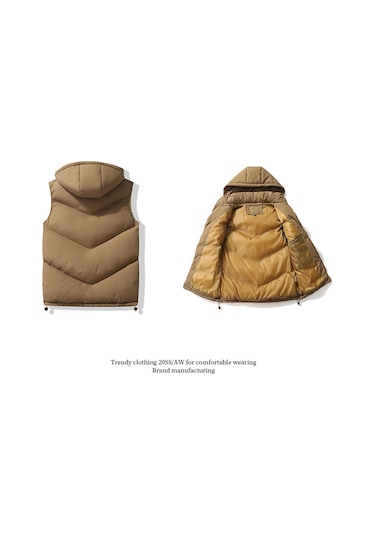 Yeni Erkek Kalın Dik Yaka Yelek Siyah