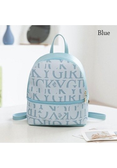 Ganzhoushop Sırt Sırt Sevimli Omuz Mektup Küçük Kadın Çok Çantası Çantası Çantası Black Bayanlar Baskılı Amaçlı Lr Siyah