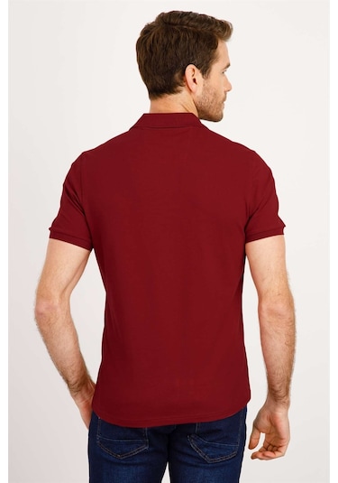 Igs Erkek Bordo Modernfit / Dar Kalıp Polo Yaka Tişört-3969 Bordo