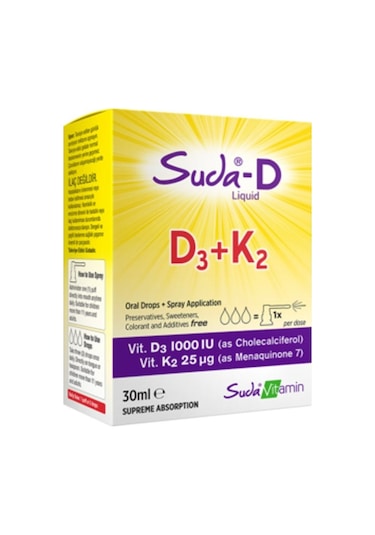 Suda Vitamin D3+K2 30ml Sprey