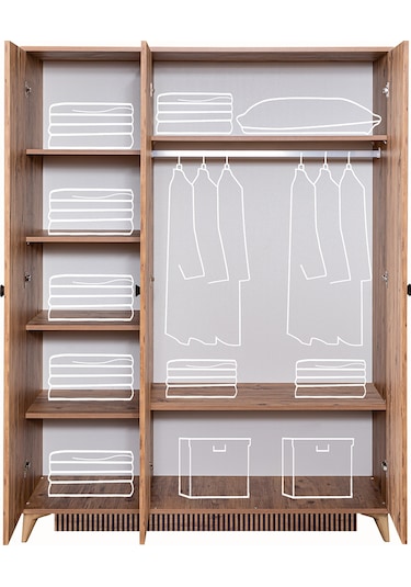 setaymobilya Gardırop, Atlantik Genç Odası 3 Kapaklı Dolap