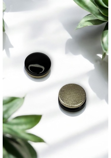 Eşarp Ve Şal Mıknatısı Parlak Siyah - Başörtü Tutucu Kadın Tesettür Aksesuar Mıknatıs Siyah