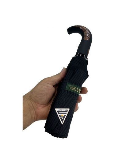 April A-226g A5 Baston Sap 10 Telli Tam Otomatik Şemsiye Siyah