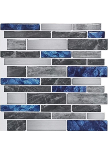 Yaozixa T80013 4 Adet 12x12 Cm Ev Dekorasyonu Otomatik Yapışkan 3d Damla Boyalı Sticker Mutfak Banyo Duvar Kağıdı Su Ve Lekeden Koruyucu Diğer