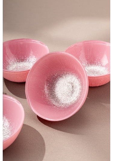 Emsan Pastel 4 Parça Cam Kase 10 Cm Pembe Pembe