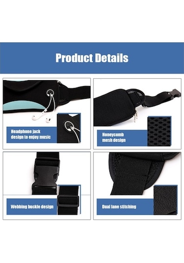 Willowhaven Su Geçirmez Neopren Bel Çantası - Hafif, Şık Spor Seyahat Çantası Koyu Mavi Koyu Mavi