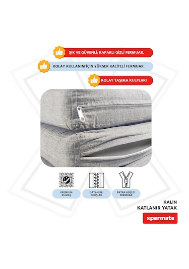 Xpermate Katlanır Yatak Yer Yatağı Misafir Yatağı