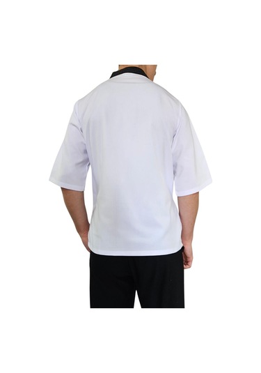 Formteks Sushi Şef Kimono Ceketi Beyaz Çizgili Kırmızı