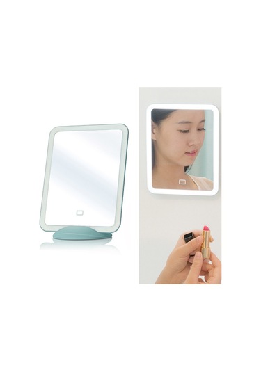 Sones Flydee Fd008-1 Taşınabilir Led Makyaj Aynası Braketli Duvara Asılı Dikey Çift Amaçlı Makyaj Aynası Mavi