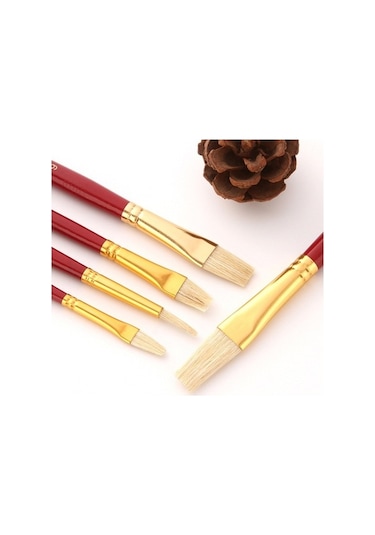 Willowhaven Zhu Ting 10 Adet/takım Ahşap Saplı Kıl Yağlıboya Guaj Kırmızı Seti Resim Seti