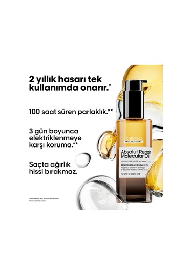 Absolut Repair Molecular Çift Fazlı Profesyonel Bakım Yağı 90 Ml