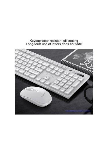 Yındıao V3 Max İş Ofisi Sessiz Kablosuz Klavyeli Fare Seti Siyah