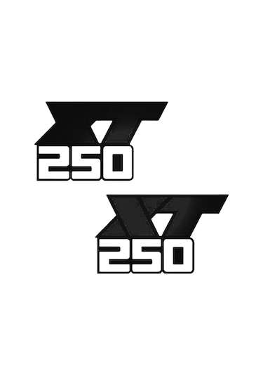 Motosiklet Sticker Xt250 Siyah 20 Cm