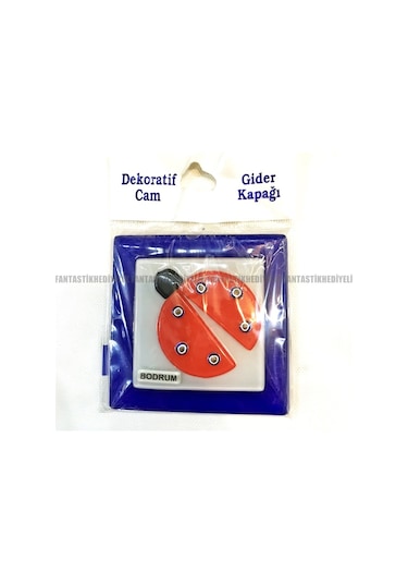 Bodrum Uğur Böceği Nazarlık Banyo Balkon Tuvalet Gider Kapağı Çok Renkli