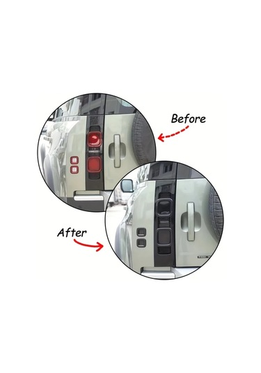 Xuweiwei 6pcs Tail Light Black Land Rover Defender 110 90 2020 2025 Araç Arka Lamba Stop Işık Geri Vites Lamba Kapağı Aksesuar