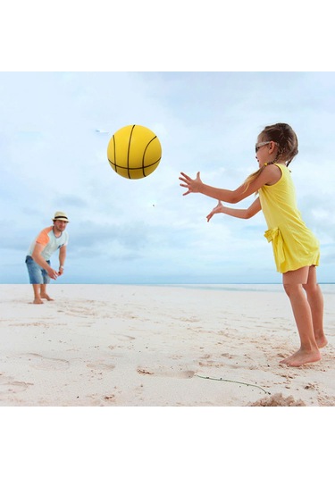 Ranyeek Çocuklar İçin Sessiz Pu Köpük Basketbol Topu - 24cm 7 No'lu, Renkli Ve Hafif