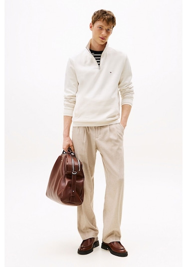Tommy Hilfiger Erkek Sweatshirt Ekru