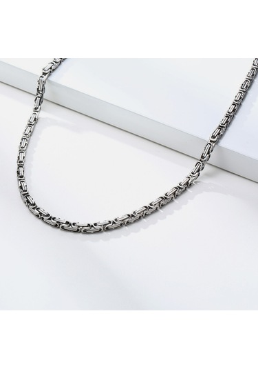 Yaba 60 Cm 316l Paslanmaz Çelik Gümüş Renk Erkek Zincir Kolye ...