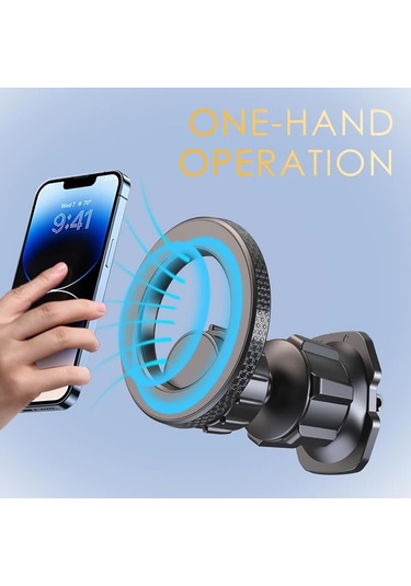 Primepickings Black Güçlü Manyetik Araç Telefon Tutucu Evrensel İphone Uyumlu 16 Pro 15 14 13 12 Ve Tüm Akıllı Telefonlar İçin