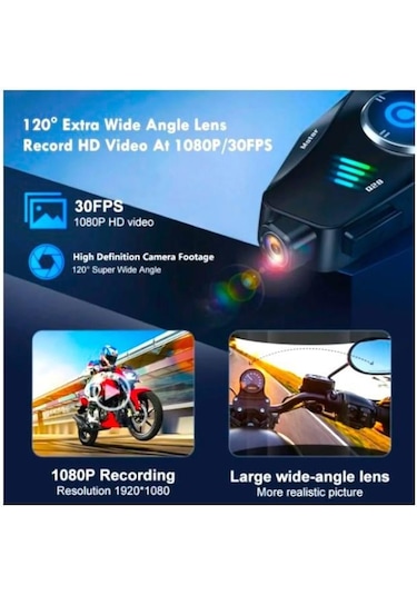 Motobir Q28 Kameralı Bluetooth Intercom Seti