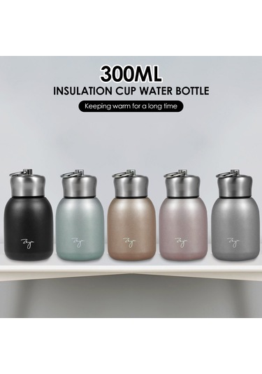 Ruicoo Çocuklar İçin 300ml Paslanmaz Çelik Vakumlu Mat Su Termosu - Askılı Kapak Diğer