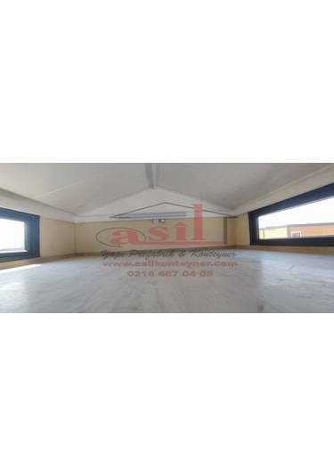 32 M² Loft Katlı, V Çatı + Verandalı Ahşap Desen Betopanlı Konut