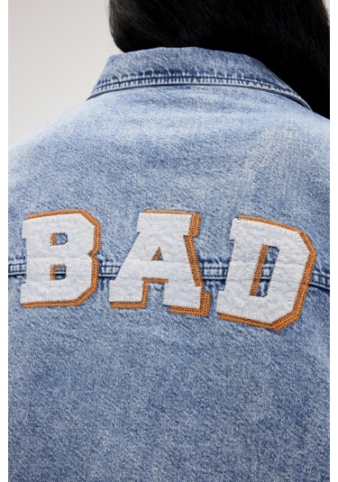 Adelina Ocean Blue Kadın Denim Ceket-okyanus Mavi Denim