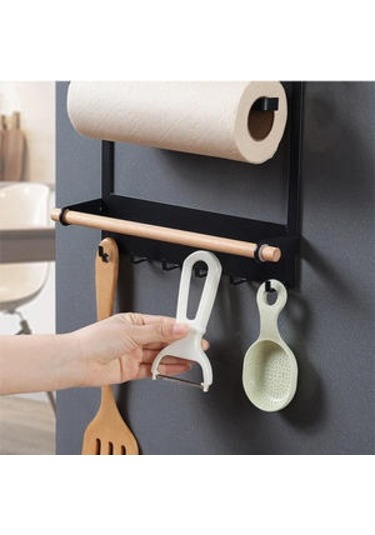 Mıknatıs Buzdolabı Raf Kağıt Havlu Rulo Tutucu Manyetik Depolama Raf Baharat Asmak Raf Dekoratif Metal Raf Mutfak Organizatör Depolama Tutucular & Amp Raflar 3