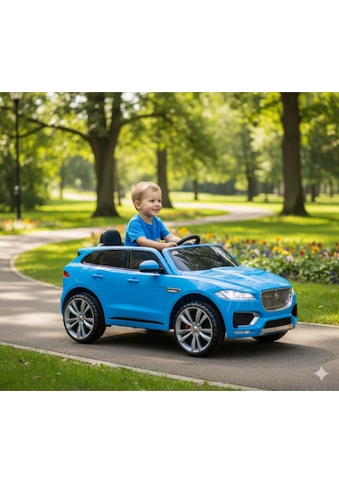 Freebebek Jaguar 12 Volt Kumandalı Akülü Araba Mavi