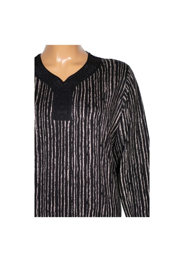 Hesna Kadın Minel Battal Beden Kuplu Boydan Siyah Elbise Desen 21 Siyah