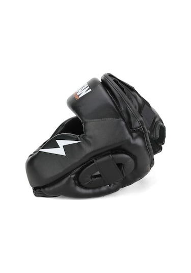 Yüz Korumalı Siyah Profesyonel Antreman Boks Kaskı Siyah